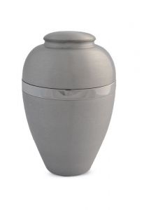 Aluminium urn satin with ring 