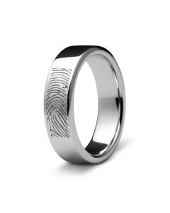 Fingerprint ring made of 925 Sterling Silver