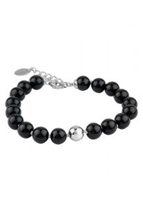 Calfskin ashes bracelet (925 sterling silver)