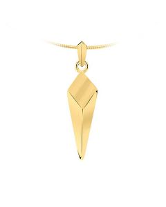 Ash jewel pendant 14 krt. yellow golden four-leaf clover (zirconia stones)