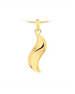 Ash jewel pendant 14 krt. yellow golden four-leaf clover (zirconia stones)