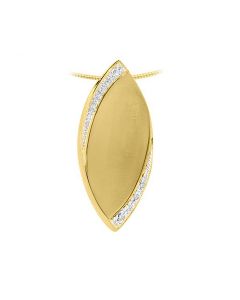 Ash jewel pendant 14 krt. yellow golden four-leaf clover (zirconia stones)