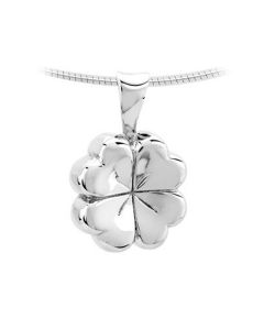 Ash jewel pendant 14 krt. yellow golden four-leaf clover (zirconia stones)