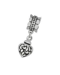 Silver ashes charm 'Heart' for Pandora bracelet