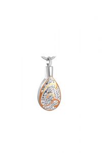 Stainless steel ashes pendant 'Angel wing'