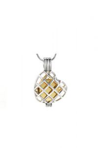 Stainless steel ashes pendant 'Angel wing'