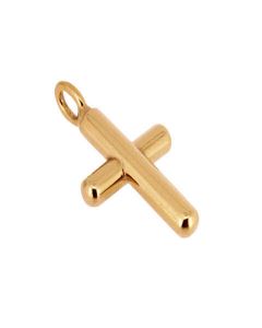 Memorial jewelry cross 'round' gold