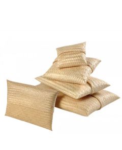 Bamboo ashes scatter pouch / urn with flower and ribbon