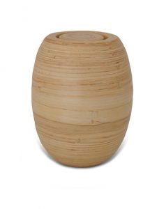 Biodegradable bamboo burial urn