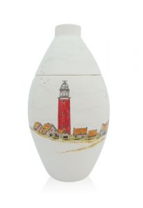 Hand painted urn Hydranger