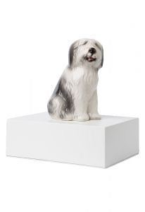 Pet cremation ashes urn 'Bobtail / Old English Sheepdog'