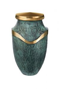 Brass funeral urn cremation ashes