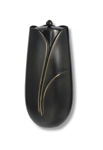 Brass funeral urn cremation ashes