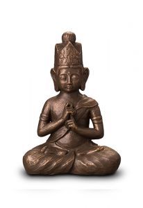 Buddha urn 'Dai Nichi' with candle holder