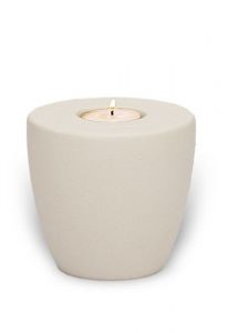 Candle holder keepsake urn for ashes 'Carrara'