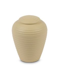 Ceramic Mini Urn for Ashes 'Art for Eternity' Beige