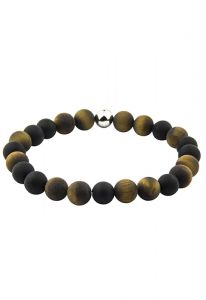 Calfskin ashes bracelet (925 sterling silver)