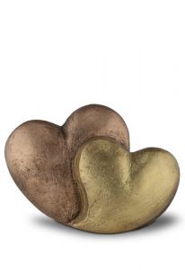 Consolation mini urn 'Connected hearts'