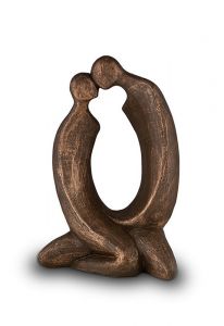 Ceramic keepsake art urn 'Our Strong love'