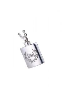 Stainless steel ashes pendant 'Angel wing'