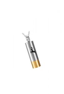 Stainless steel ashes pendant 'Angel wing'