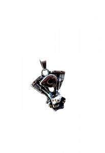 Stainless steel ashes pendant 'Angel wing'