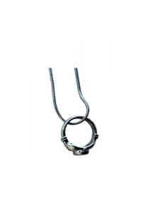 Stainless steel ashes pendant 'Angel wing'