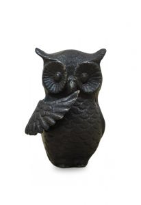 Bronze keepsake urn for ashes 'Owl'