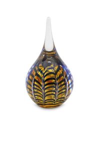 Crystal glass keepsake ashes urn 'Ripple'