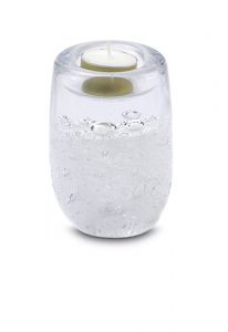 Crystal glass keepsake urn 'Drop'