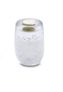 Crystal glass keepsake urn 'Drop'