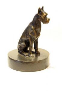 Danish Dog urn bronzed