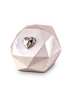 Ceramic keepsake cremation ashes urn 'Diamond'
