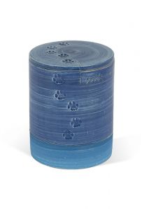 Pet cremation ashes urn with paw print