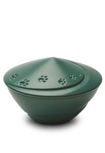 Pet cremation ashes urn with paw prints