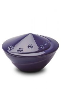 Pet cremation ashes urn with paw prints