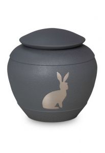 Pet urn with rabbit silhouette