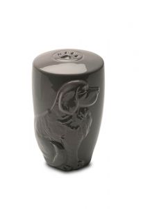 Pet cremation ashes urn 'Dog' with paw print