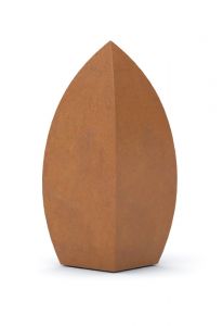 Corten steel cremation ases mini urn 'Drop'