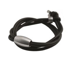 Calfskin ashes bracelet (925 sterling silver)