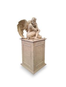 Urn for ashes ‘Angel of Comfort’ on pedestal in various colours