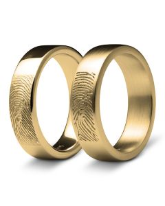 Fingerprint ring made of gold