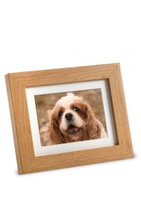 Tribute frame pet urn | Natural oak in several sizes