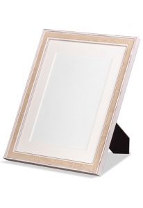 Wooden photo frame beige 25x20 cm