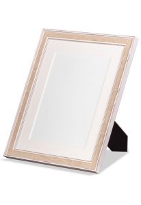 Wooden photo frame beige 25x20 cm