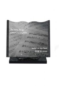 Memorial stone with laser engraving 'Book'