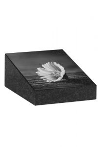 Memorial stone with laser engraving