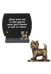 Memorial stone with dog