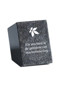 Memorial stone wit leave