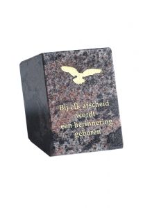 Memorial stone with a bird